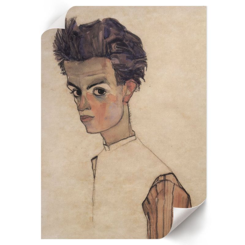 Plakat Do Łazienki ArtPrintCave 42x59,5 cm Autoportret Egona Egon Schiele 1 szt.