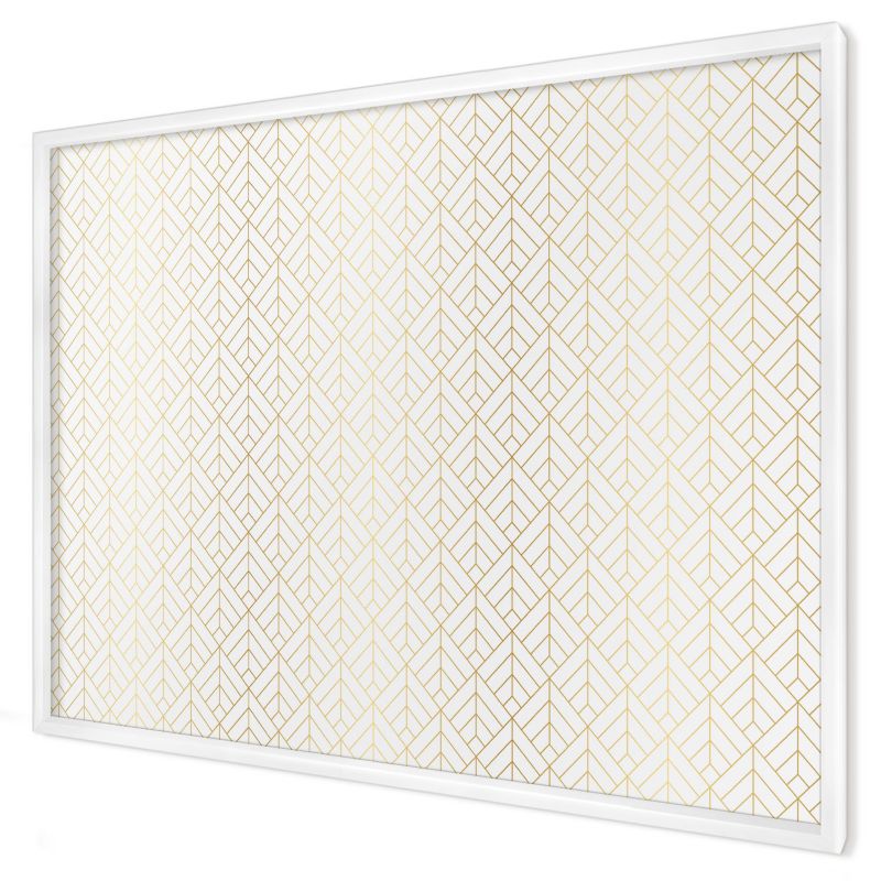 Magnetyczna tablica ozdobna Wallfluent 100x70 Geometria liści w białej ramie 1szt