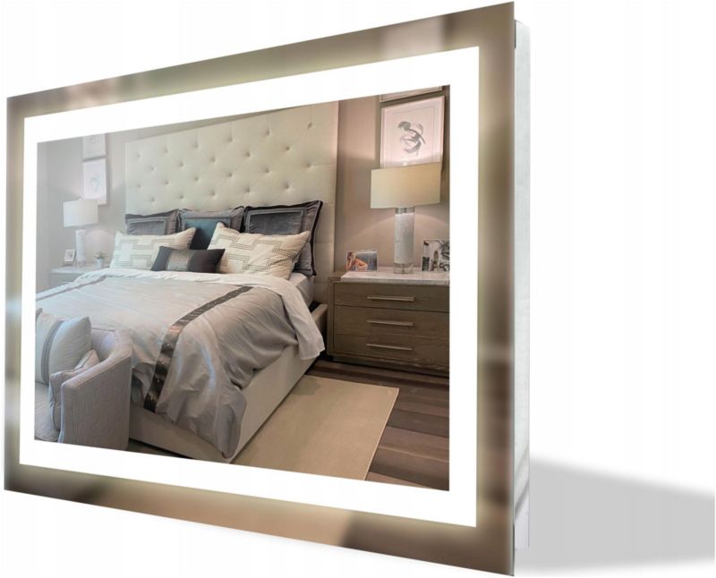 Lustro Łazienkowe stylowelustro prostokątne 50CMx60CM z LED 1szt.