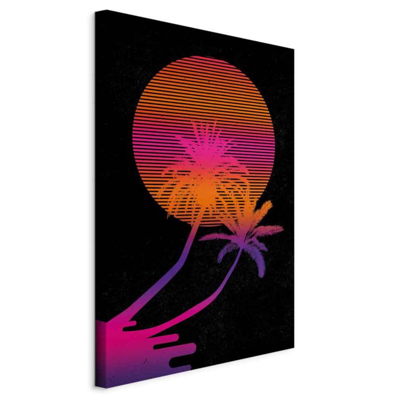 Obraz Artgeist Palma o wschodzie 40 x 60 cm płótno włoskie 1 szt