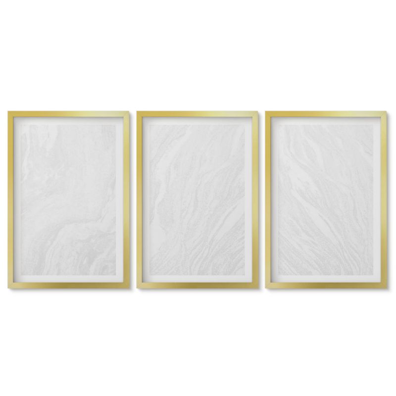 Obrazy w złotej ramie Tulup 40x60 cm Marmur elegancki struktura Obrazy do kuchni w ramie 1 kpl