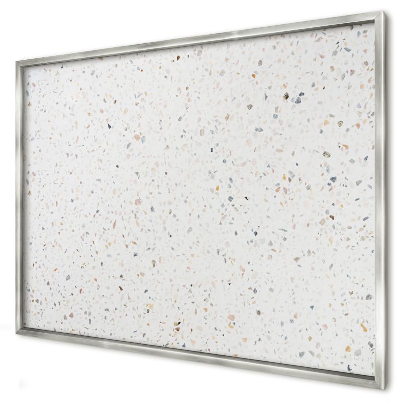 Tablica magnetyczna dekoracyjna Wallfluent 100x70 Terazzo wzór w srebrnej ramie 1szt