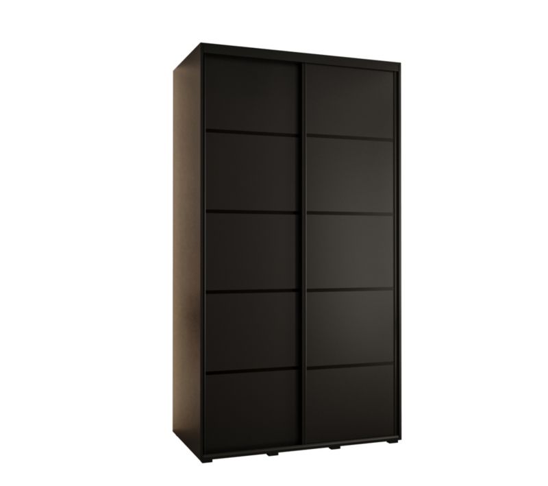 Szafa przesuwna Abiks DAVOS 4 wysoka szer.130cm gł.60cm czarny/czarny/czarny 1szt.