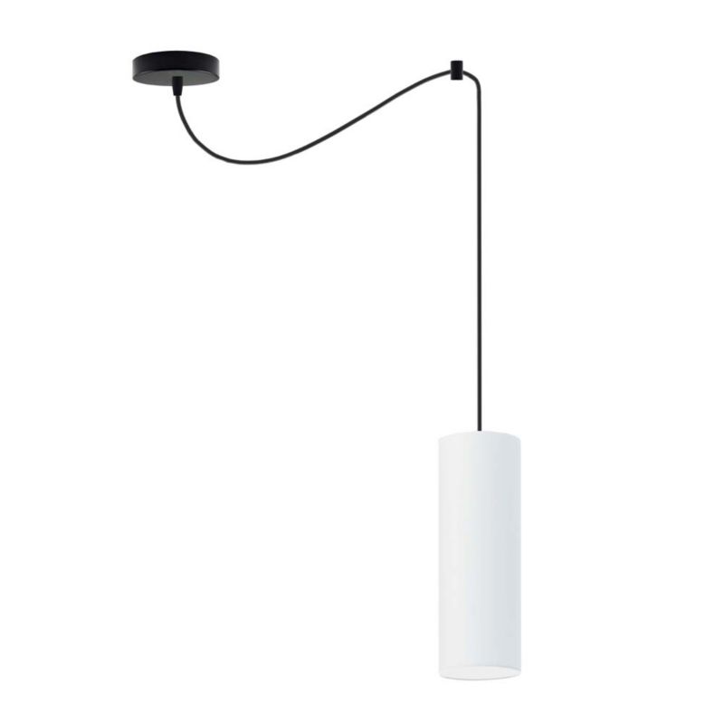 Lampa wisząca zwis Volta Light Factory żyrandol sufitowa pająk z abażurem tuba Biały POGO Z1 1szt.