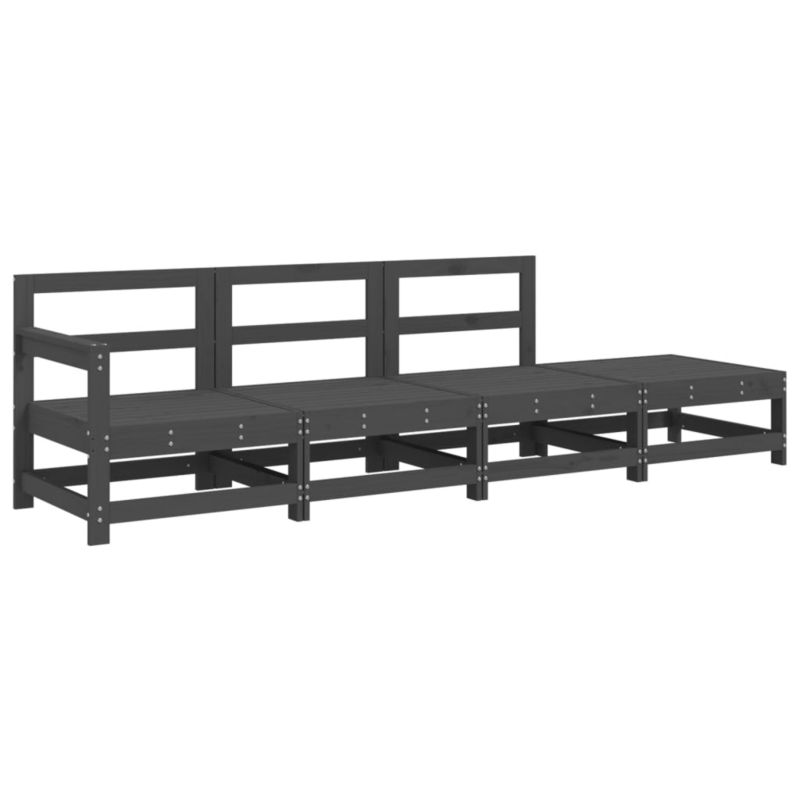 Zestaw mebli ogrodowych WaszeMeble 4-cz. z drewna szary WM-825536 1 kpl