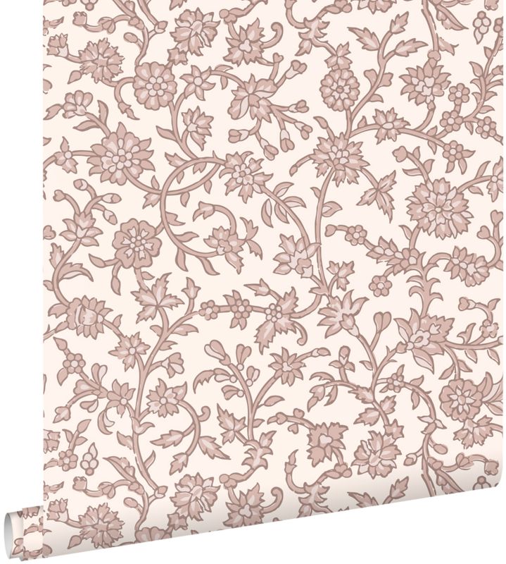 Tapeta ESTAhome zabytkowe kwiaty fioletowym 50 x 900 cm - 1 rol.