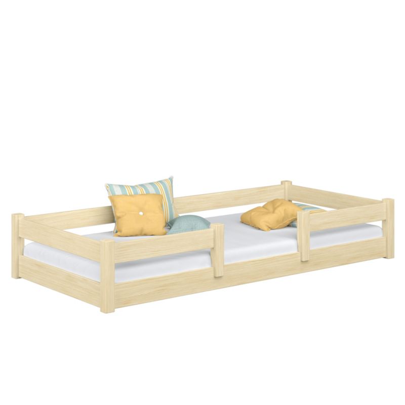 Drewniane łóżko N-WOOD niskie N01 sosna bezbarwna 100x200 1szt.