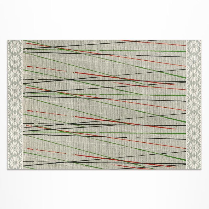 Zewnętrzny Dywan Winylowy Wallfluent 80x120 cm Drzeworyt japoński imitacja tkaniny 1 szt.