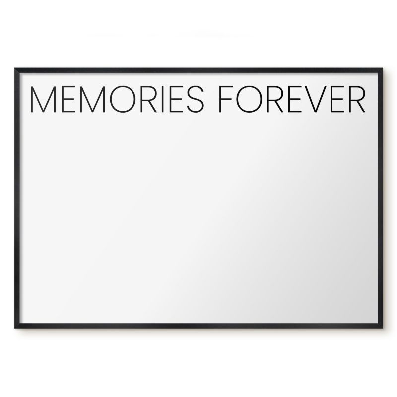 Tablica Do Magnesów Tulup 100x70 cm Memories forever 3 - Czarna rama Do salonu, sypialni 1 szt.