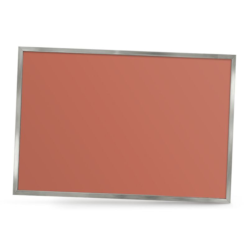 Tablica magnetyczna do salonu ArtPrintCave 60x40 Kolor ceglany w srebrnej ramie 1szt