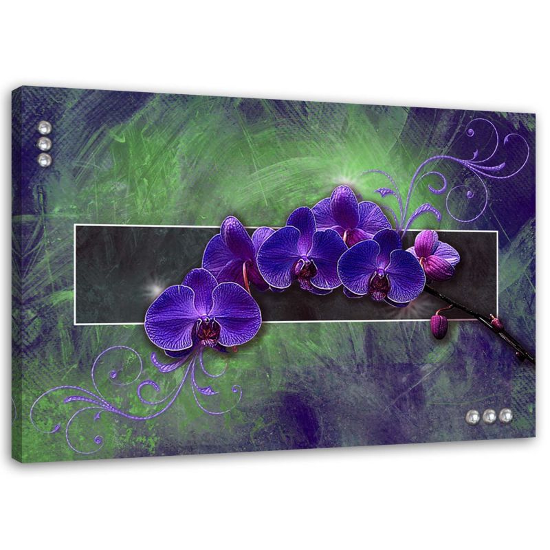 Obraz na płótnie Feeby Orchidea zen spa 3d fioletowy 60x40cm 1szt