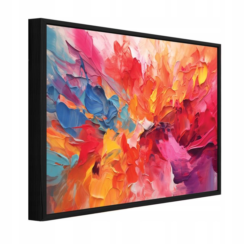 Obraz W Ramie WALLARENA Do Sypialni Salonu Na Płótnie Abstrakcja Nowoczesny Akwarela Kolorowy 100x70 cm PPR15104O1 1 szt.