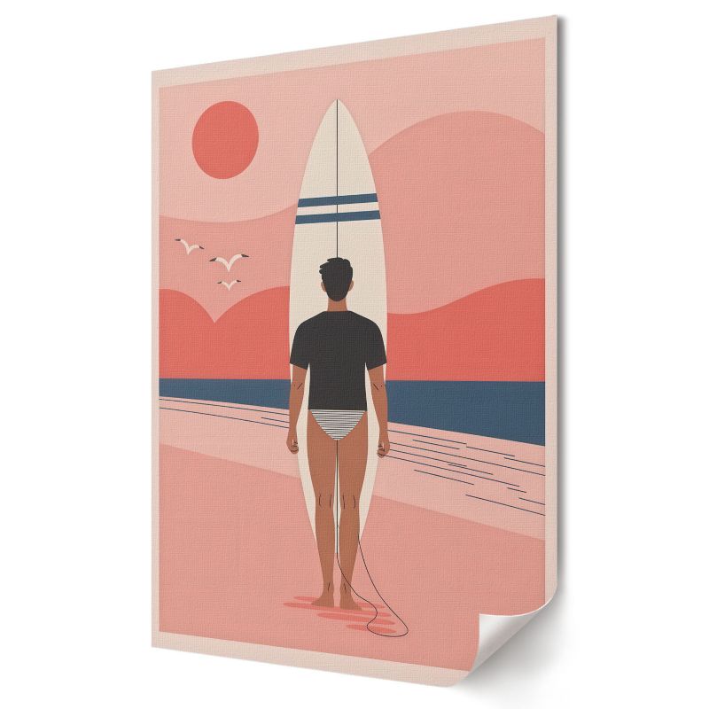 Plakat Wallfluent Format A2 Plażowy motyw Artysta Leo "Orbit" Wagner 1 szt.