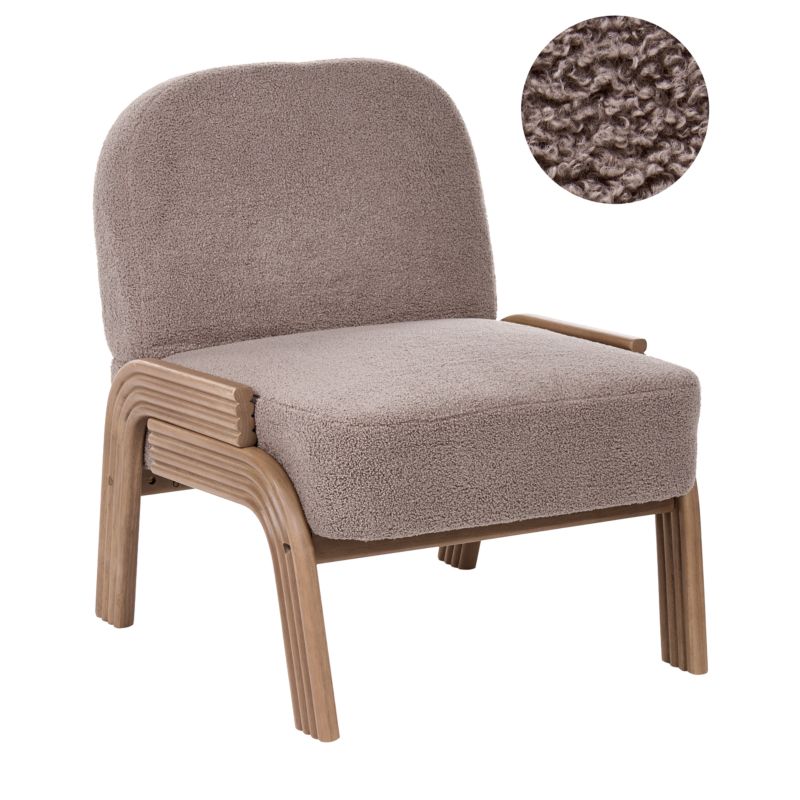 Fotel Orten Boucle Beżowoszary 1 szt.