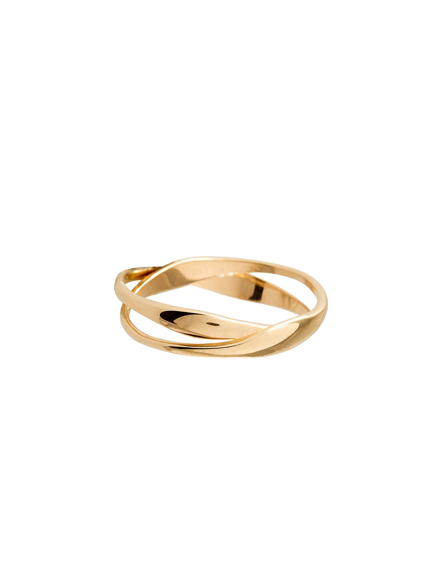 Calla Double Ring - pierścionek o dwóch nieregularnych obrączkach, 13