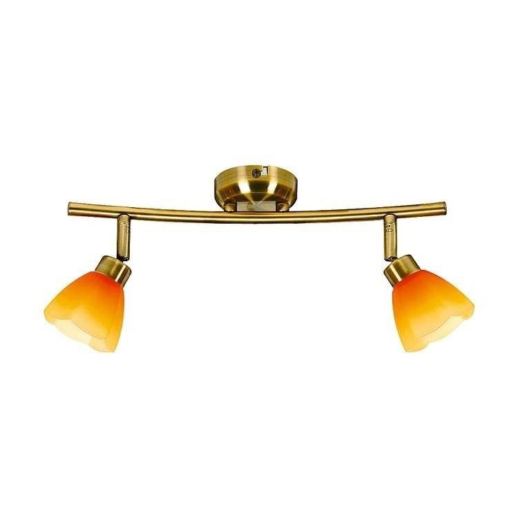 Patynowa lampa sufitowa listwa 2-punktowa do salonu KANGO G9