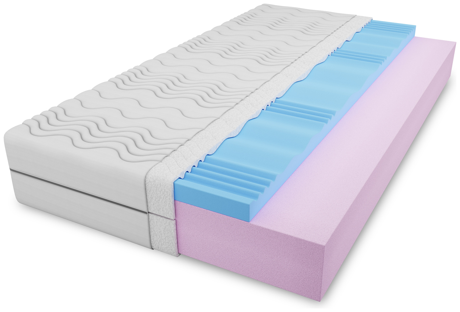 Średnio twardy materac piankowy 160x200 cm COMFORT