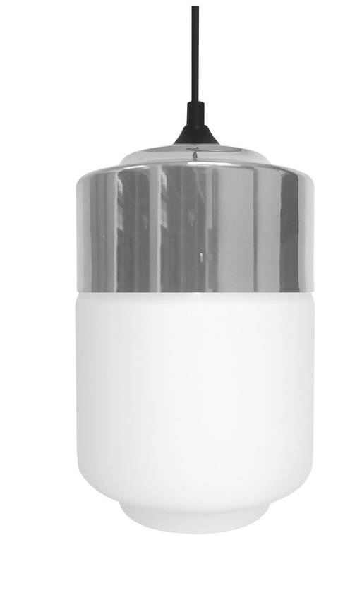 Biała lampa wisząca sufitowa 1xE27 do salonu MASALA szkło metal