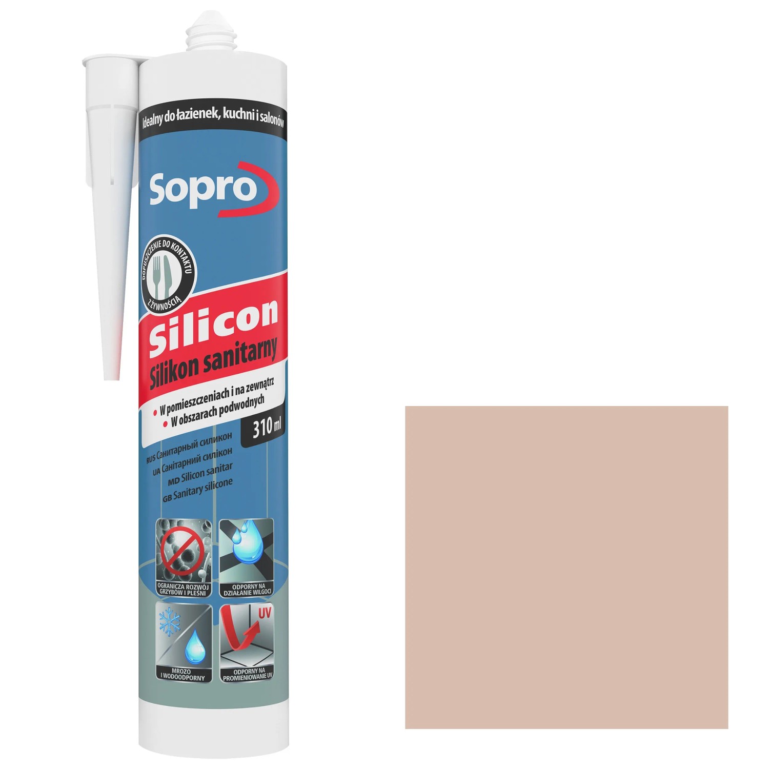 Sopro Silikon sanitarny beż bahama 310 ml