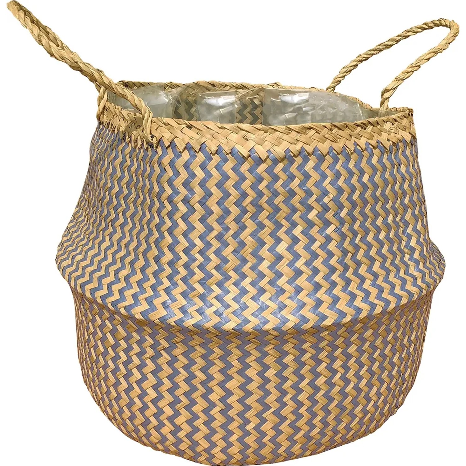 Kosz Marakesz trawa morska szary M śr. 35 cm