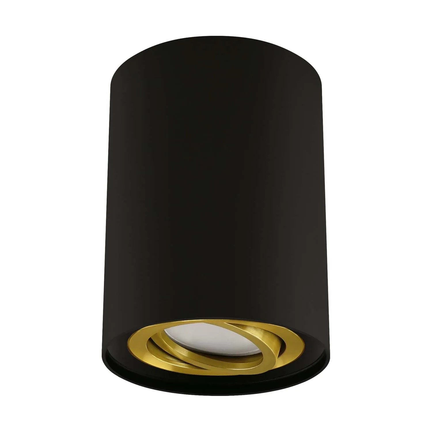 Struhm Lampa sufit. tuba HARY C 1xGU10 35W 12,5x9,4cm czarna/złota