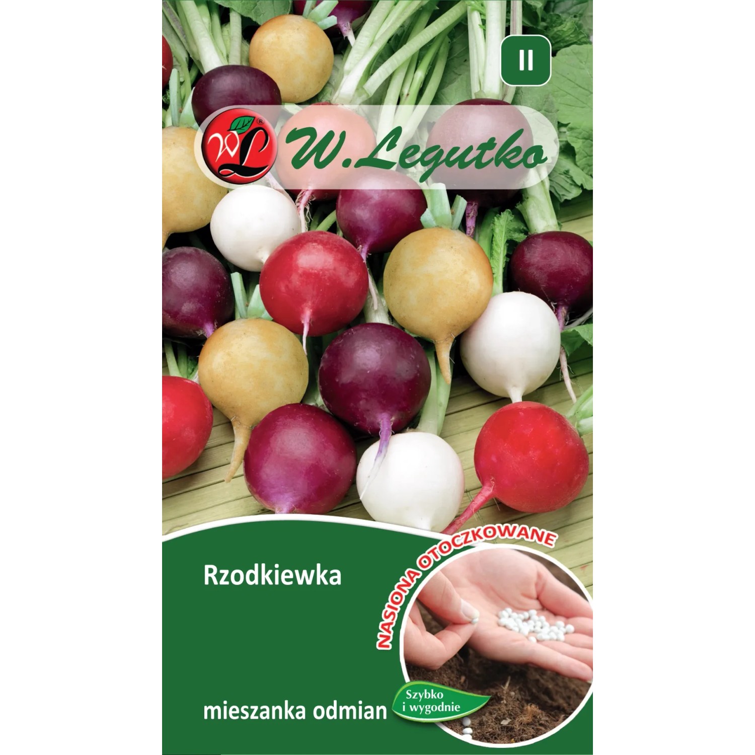 Rzodkiew mix odmian kulistych otoczkowana