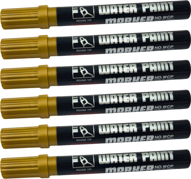 6x Pisak wodny Snowman Water Paint, okrągła, 1.5-3.0mm, złoty