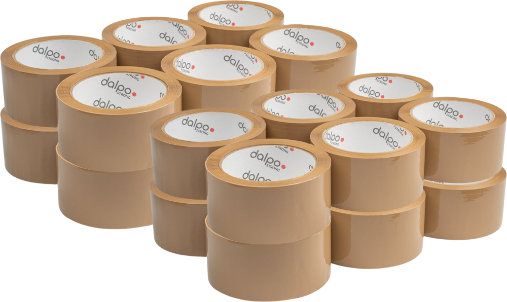 24x Taśma pakowa Dalpo Premium "Extra mocna", 50mm x 66m, brązowy