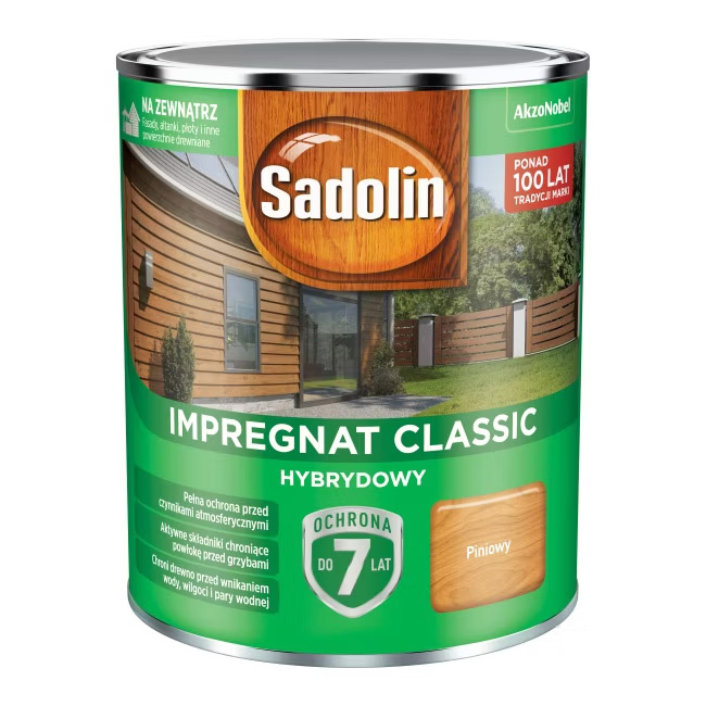 Impregnat ochronno-dekoracyjny hybrydowy Classic 0,75L Piniowy Sadolin