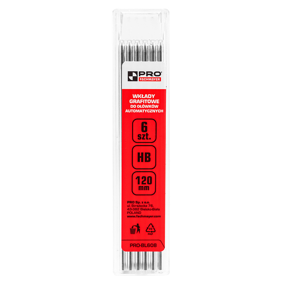 Wkłady grafitowe do ołówków automatycznych PRO-BL608 PRO