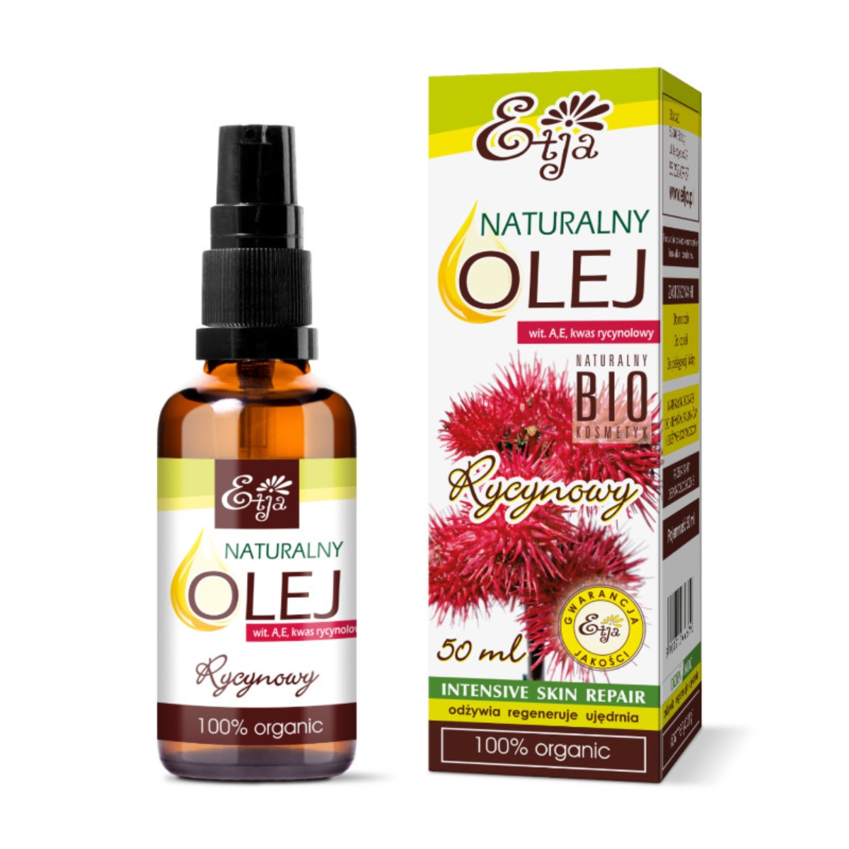 Etja - naturalny bio olejek eteryczny rycynowy, 50 ml
