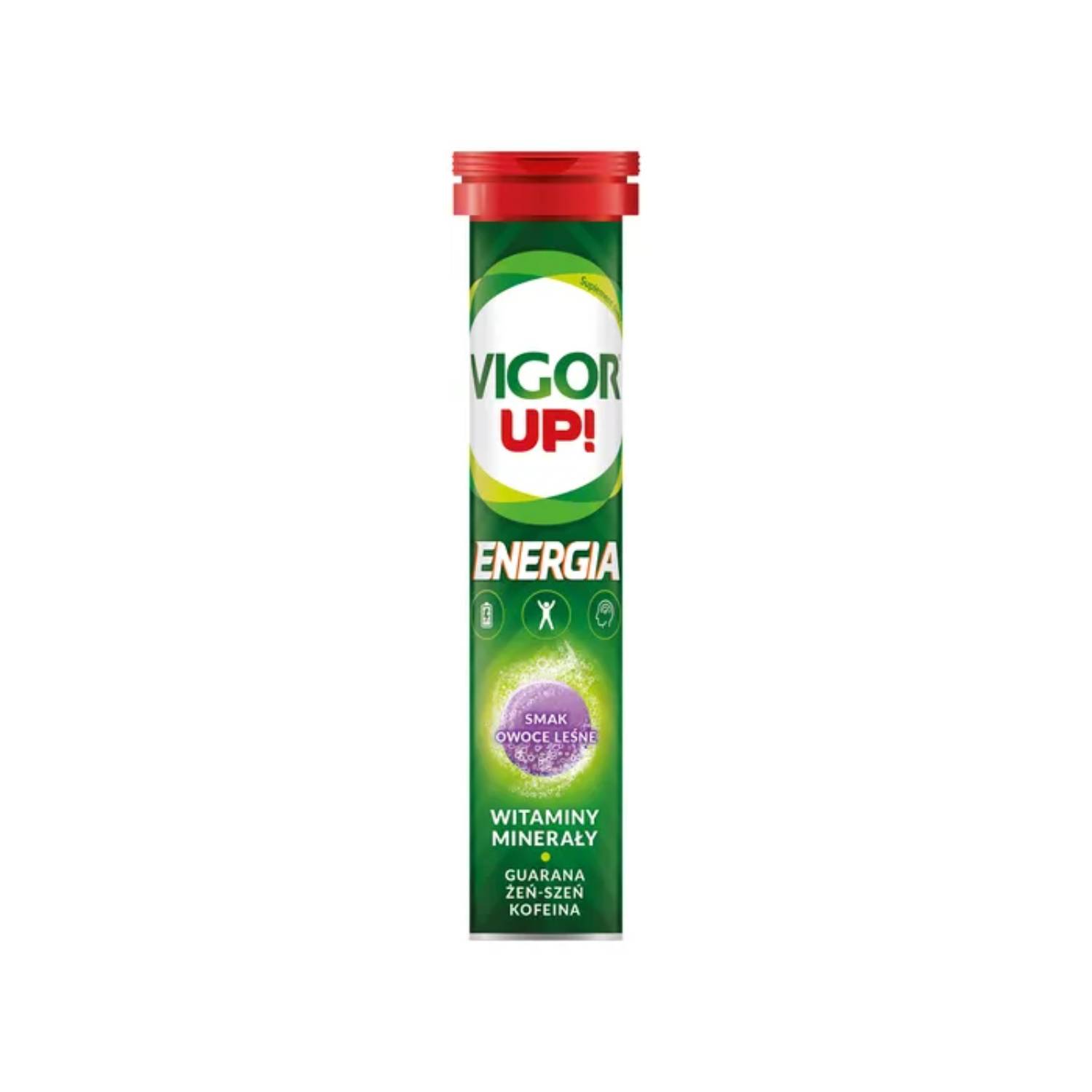 Vigor up! energia, smak owoce leśne, 20 tabletek