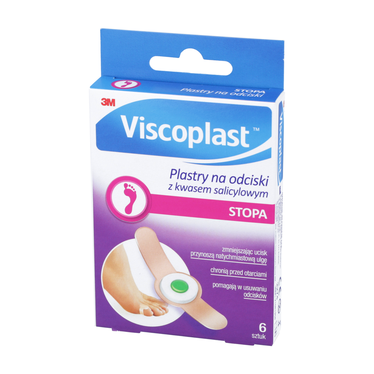 Viscoplast stopa - plastry na odciski z kwasem salicylowym, 6 sztuk