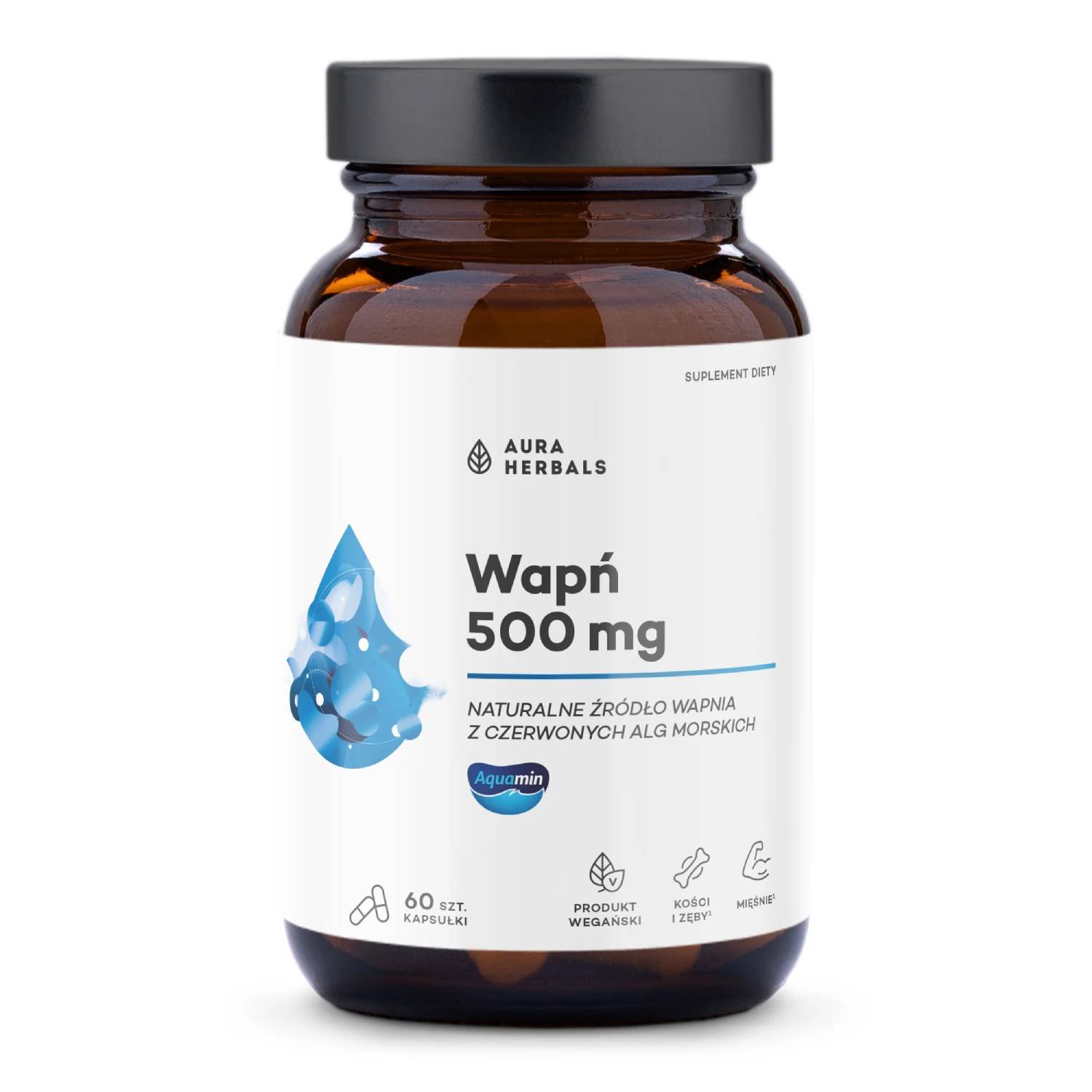 Aura herbals wapń, 60 kapsułek