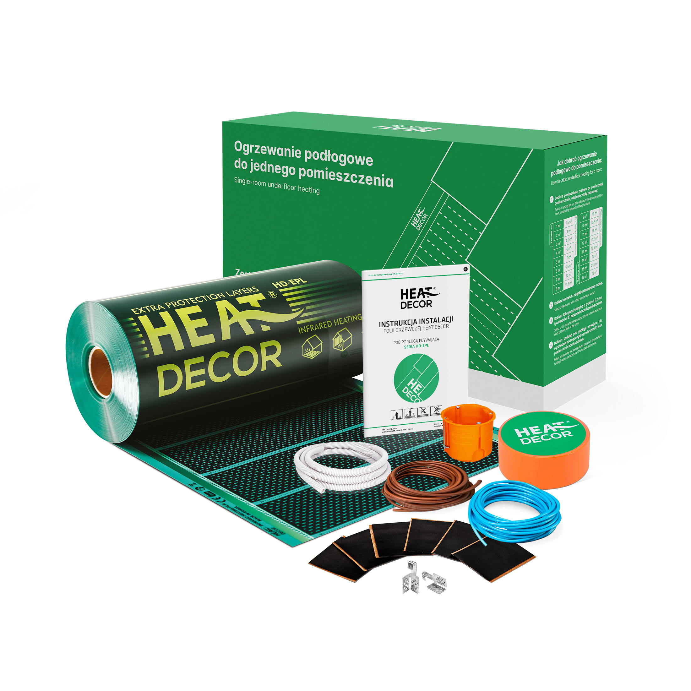 Heat Decor HD-EPL folia grzewcza 6 m2 140 W/m2 Z/EPL70/BT/BX/12