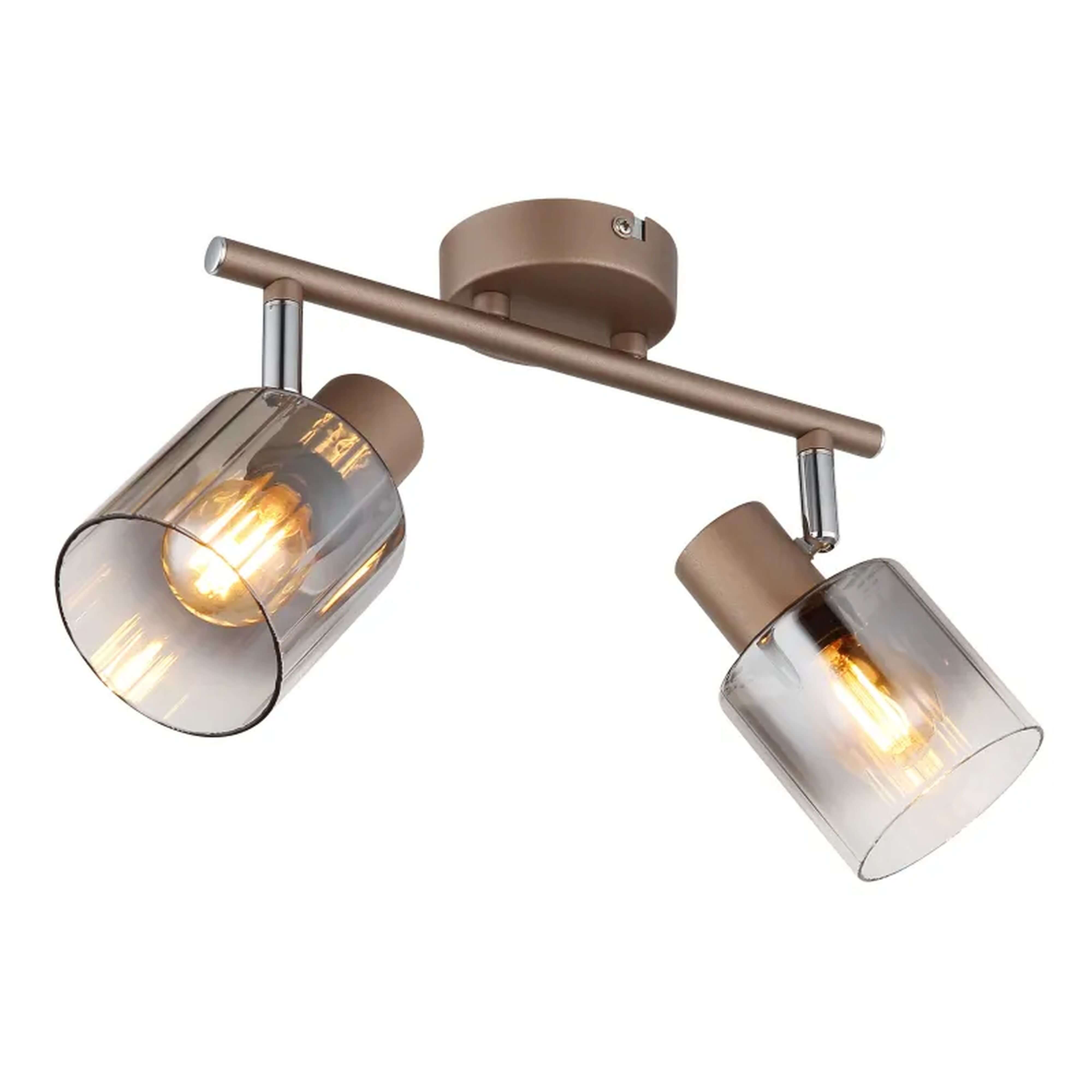 Globo Lighting Walton lampa podsufitowa 2x40 W przydymiona 54318-2