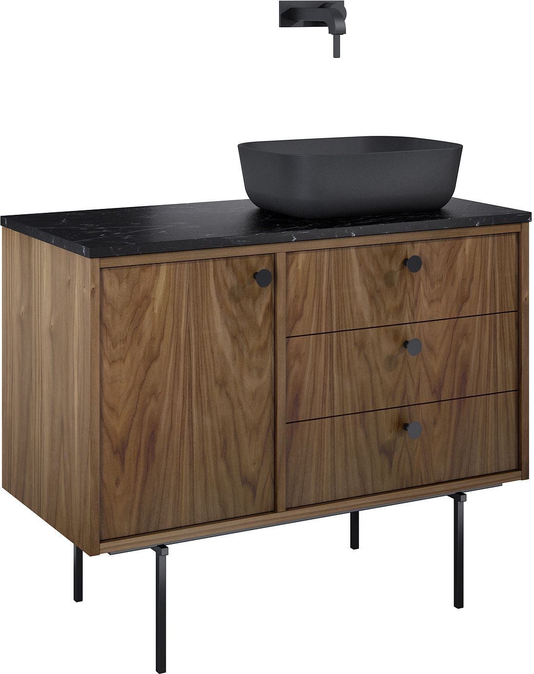 Elita Legacy szafka 100x45,6x54 cm podumywalkowa wisząca orzech amerykański fornir RE01100109D480