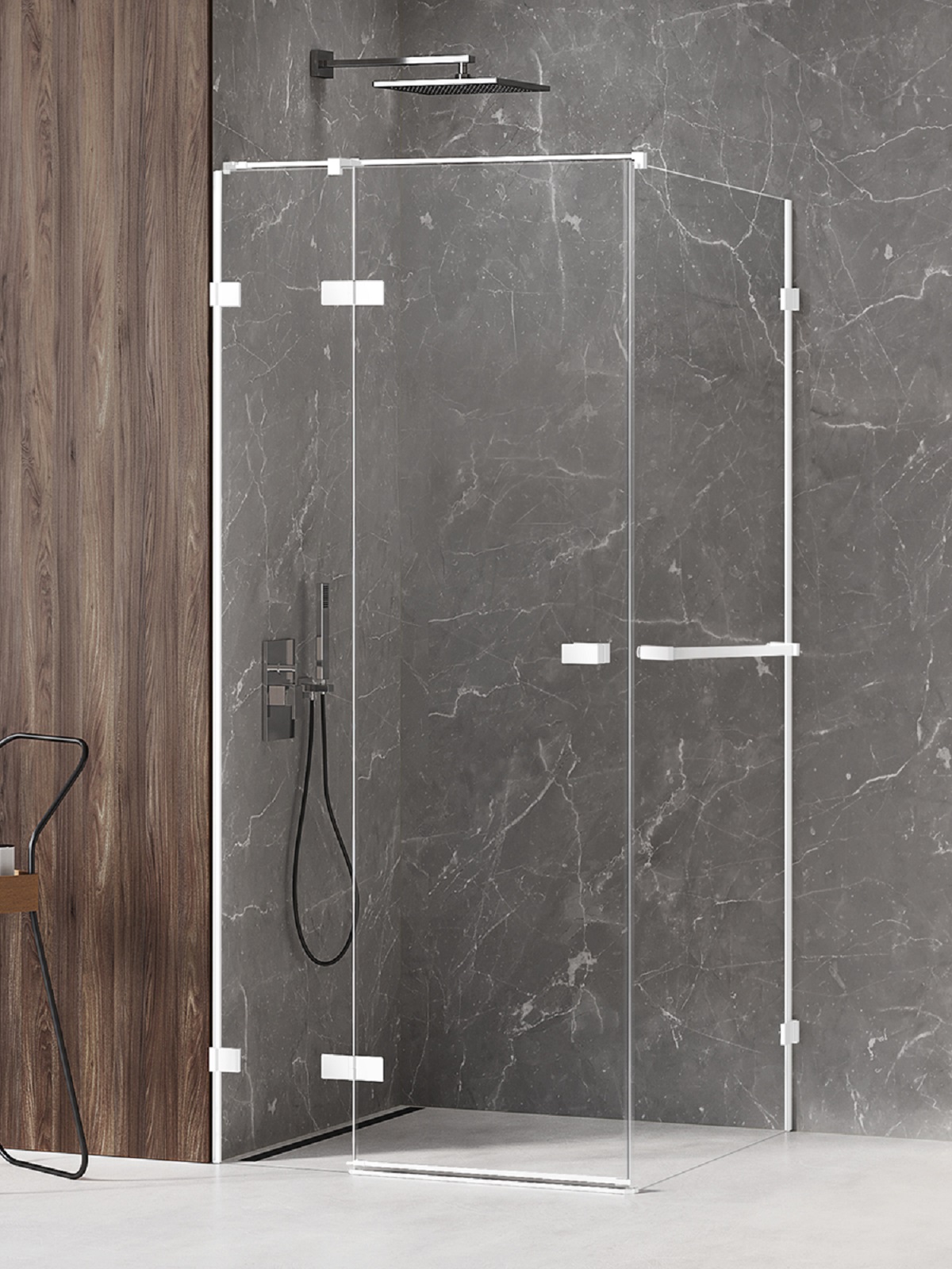 New Trendy Avexa White kabina prysznicowa 80x120 cm prostokątna lewa biały mat/szkło przezroczyste EXK-2766