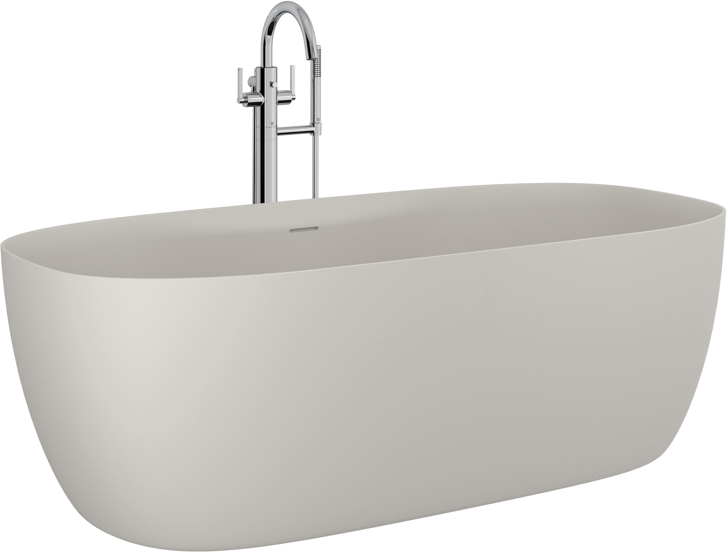Kludi Resa S wanna wolnostojąca 170x80 cm owalna szaro-beżowy mat 53BF02O2