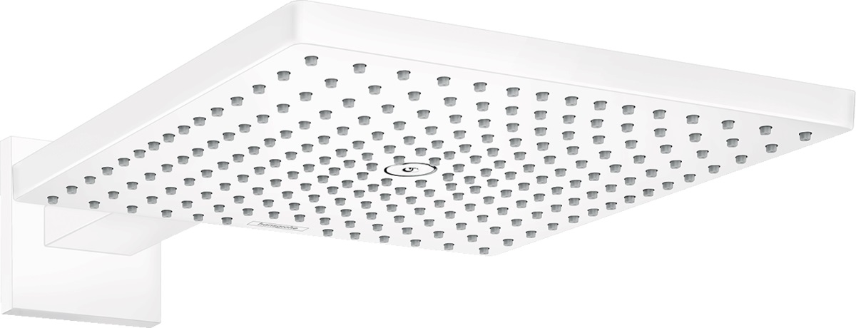 Hansgrohe Raindance E deszczownica 30 cm kwadratowa z ramieniem prysznicowym biały mat 26238700