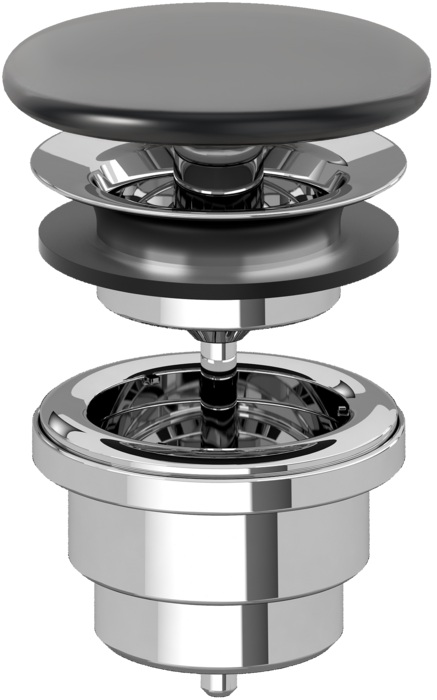 Villeroy & Boch korek do umywalki bez przelewu Graphite 683500I4