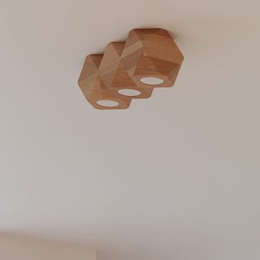 Sollux Lighting Woody lampa podsufitowa 1x40W drewno naturalne SL.1009