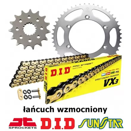 Gas Gas EC 125 2003-2012 ZESTAW NAPĘDOWY DID WZMOCNIONY ZŁOTY
