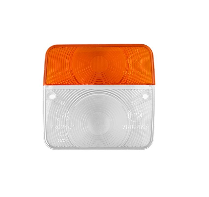 Klosz lampy przedniej LT1 biało-pomarańczowy, Wesem 103x98