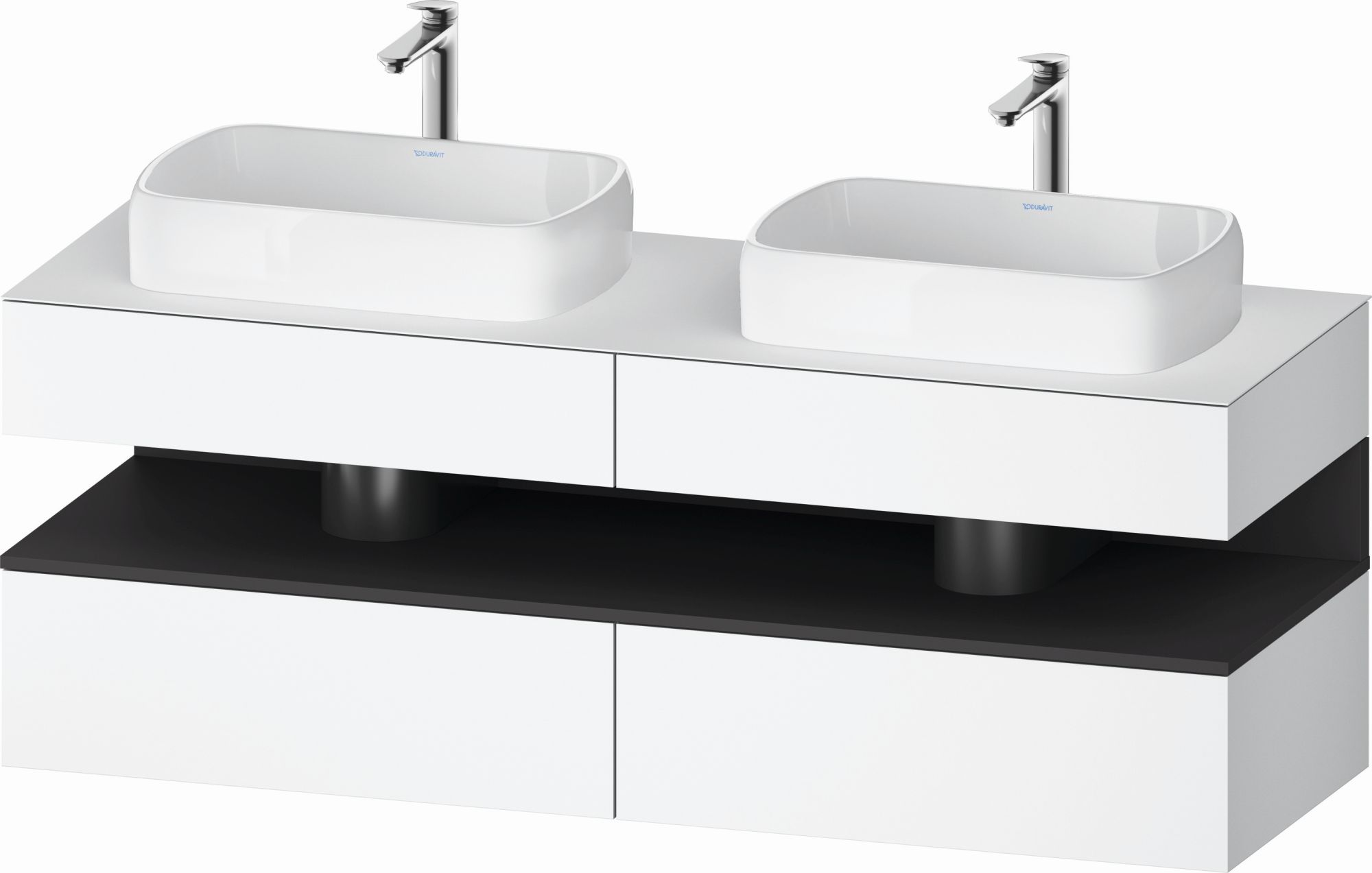 Darmowa Dostawa - Szafka 160x55x60 cm podumywalkowa wisząca biały Duravit Qatego QA4779049180010