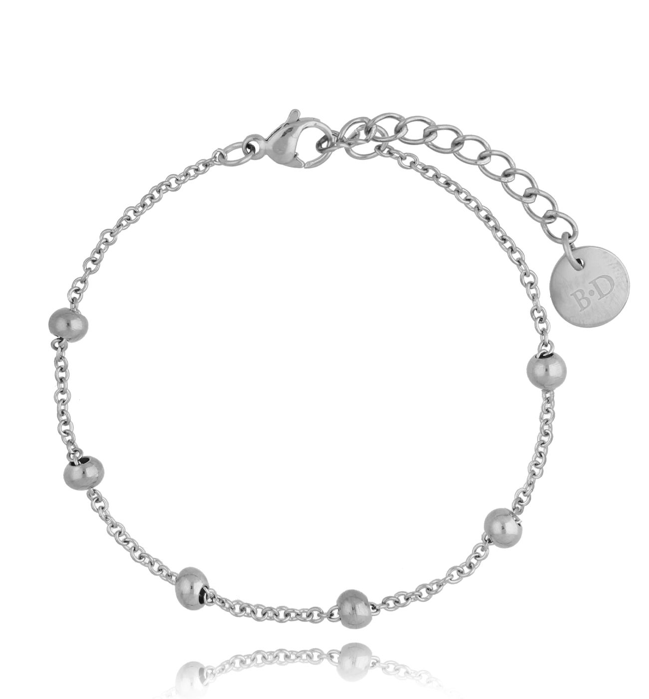 Bransoletka posrebrzana z kuleczkami Balls BSA0188
