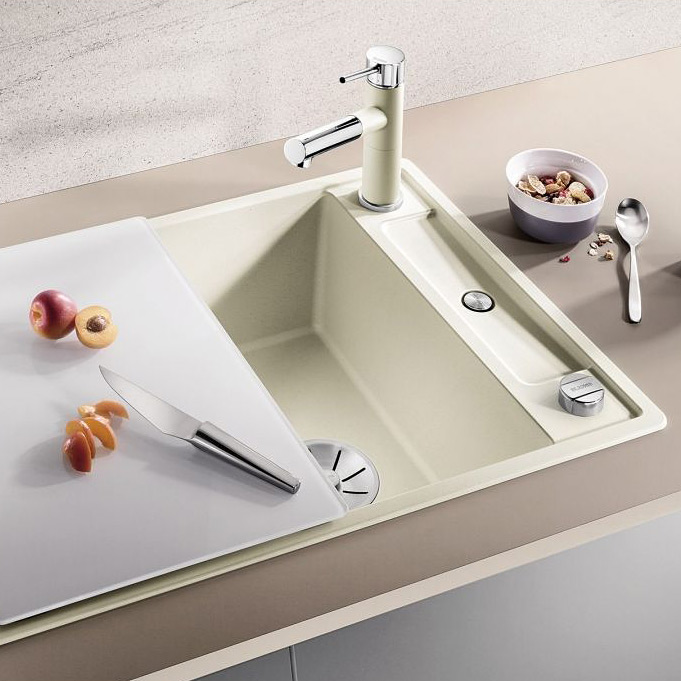 Blanco Axia III 45 S zlewozmywak 78x51 cm z Silgranit PuraDur ze szklaną deską kawowy 523192