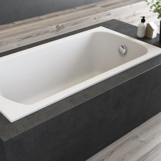 Polimat Classic Slim wanna prostokątna 130x70 cm biała 00284