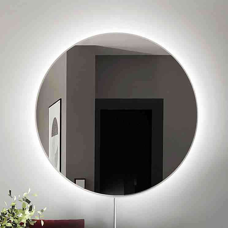 Baltica Design Electra lustro 50 cm okrągłe z oświetleniem LED białe barwa neutralna