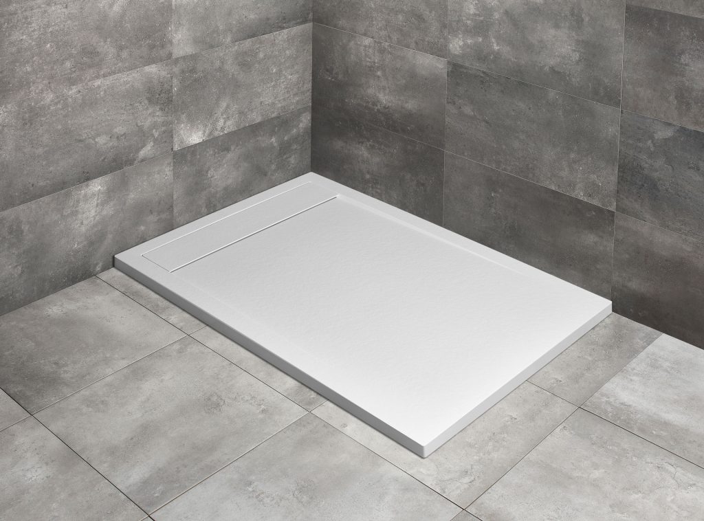 Radaway Teos F brodzik 120x70 cm prostokątny konglomerat biały HTF12070-04
